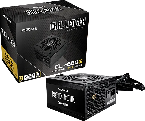 ASRock Challenger Series CL-650G 650W ATX 80+ Gold     black retail