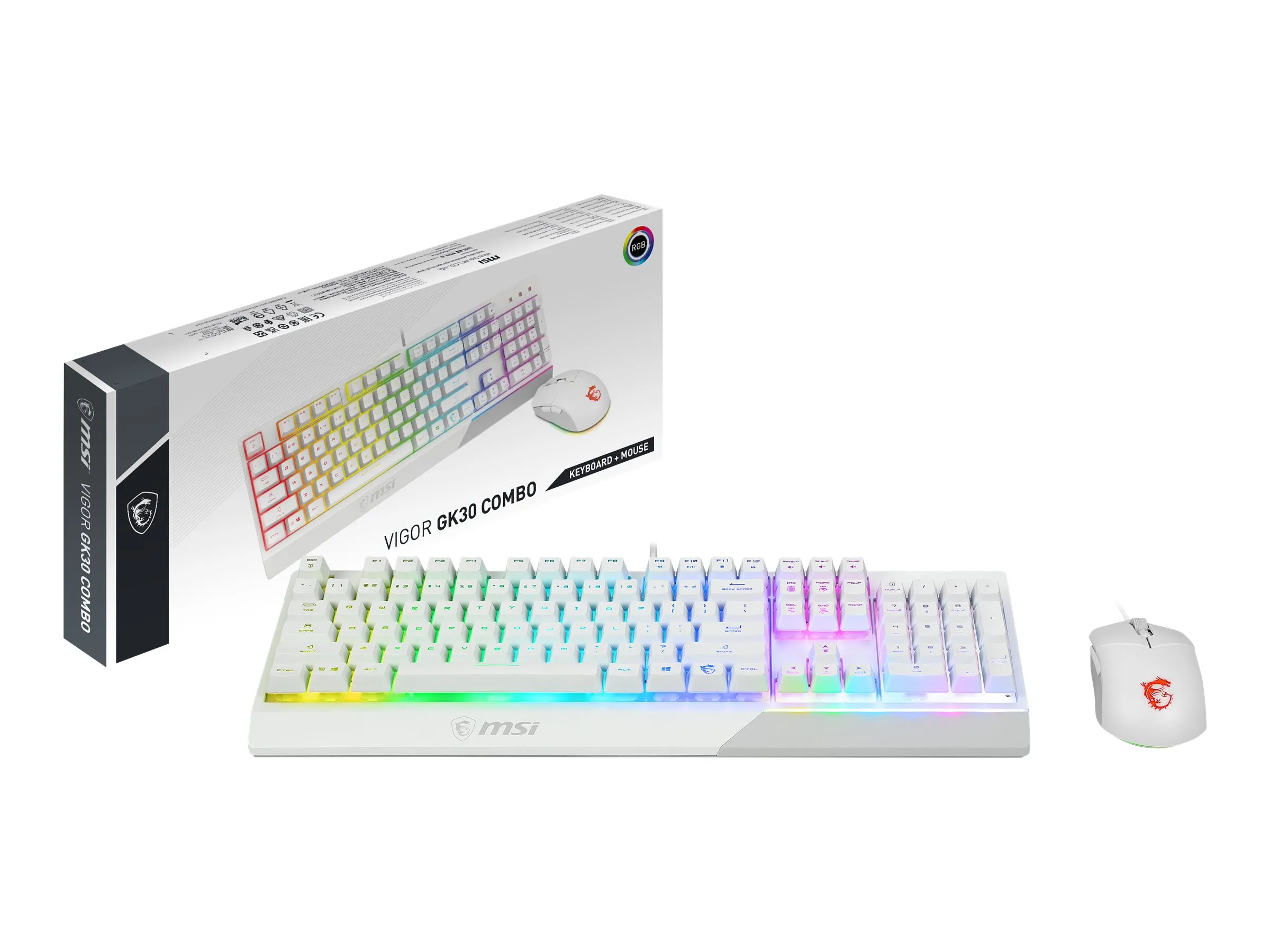 MSI Vigor GK-30 Combo Gaming Keyboard WHITE