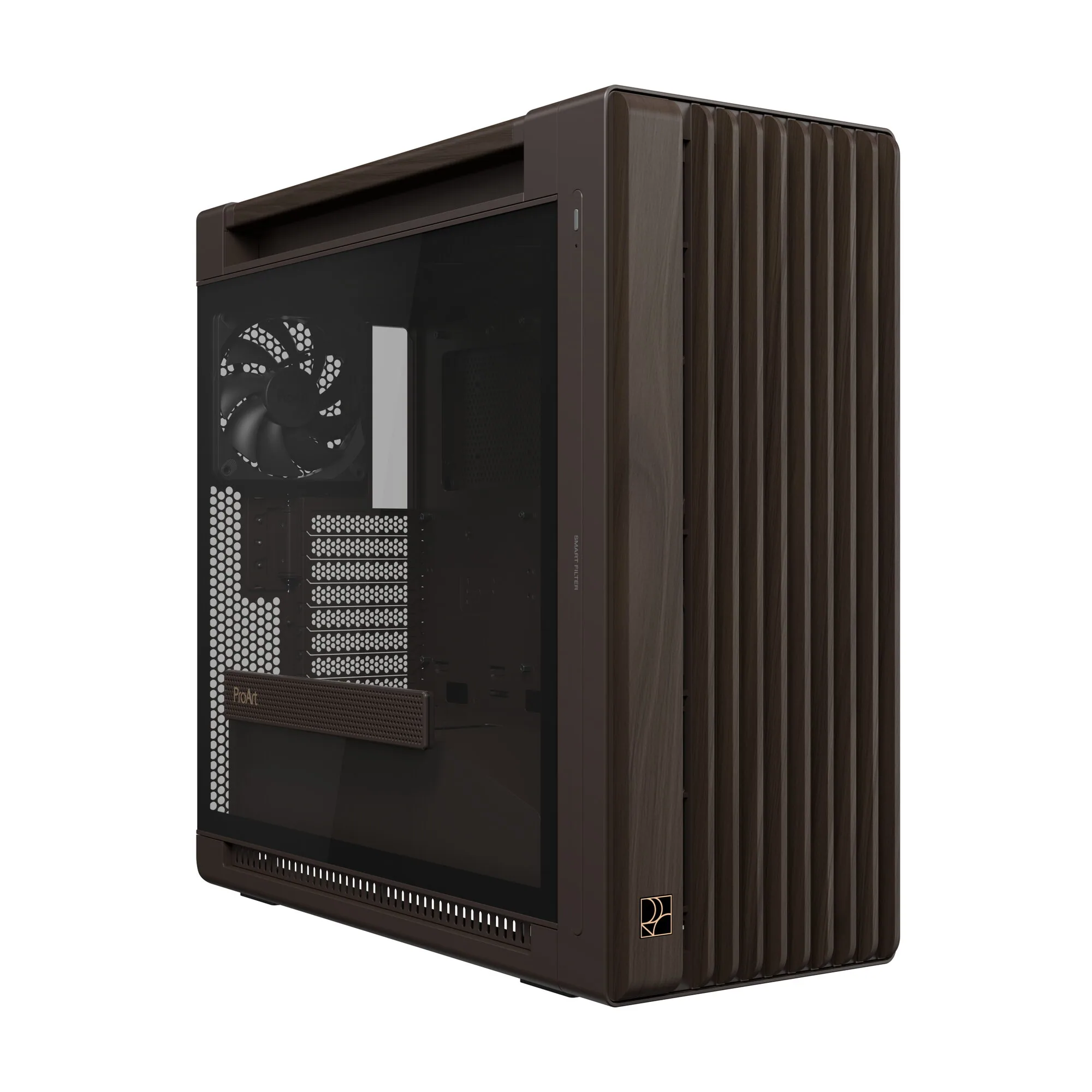 ASUS ProArt PA602 Wood Edition Retro Brown - Tempered Glass Panel Midi Tower Braun – Bild 1