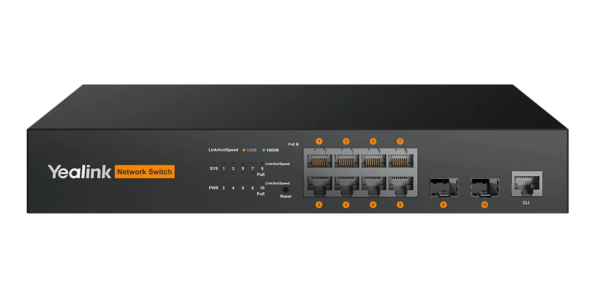 Yealink RCH80 Managed L2+ Power over Ethernet (PoE) Schwarz
