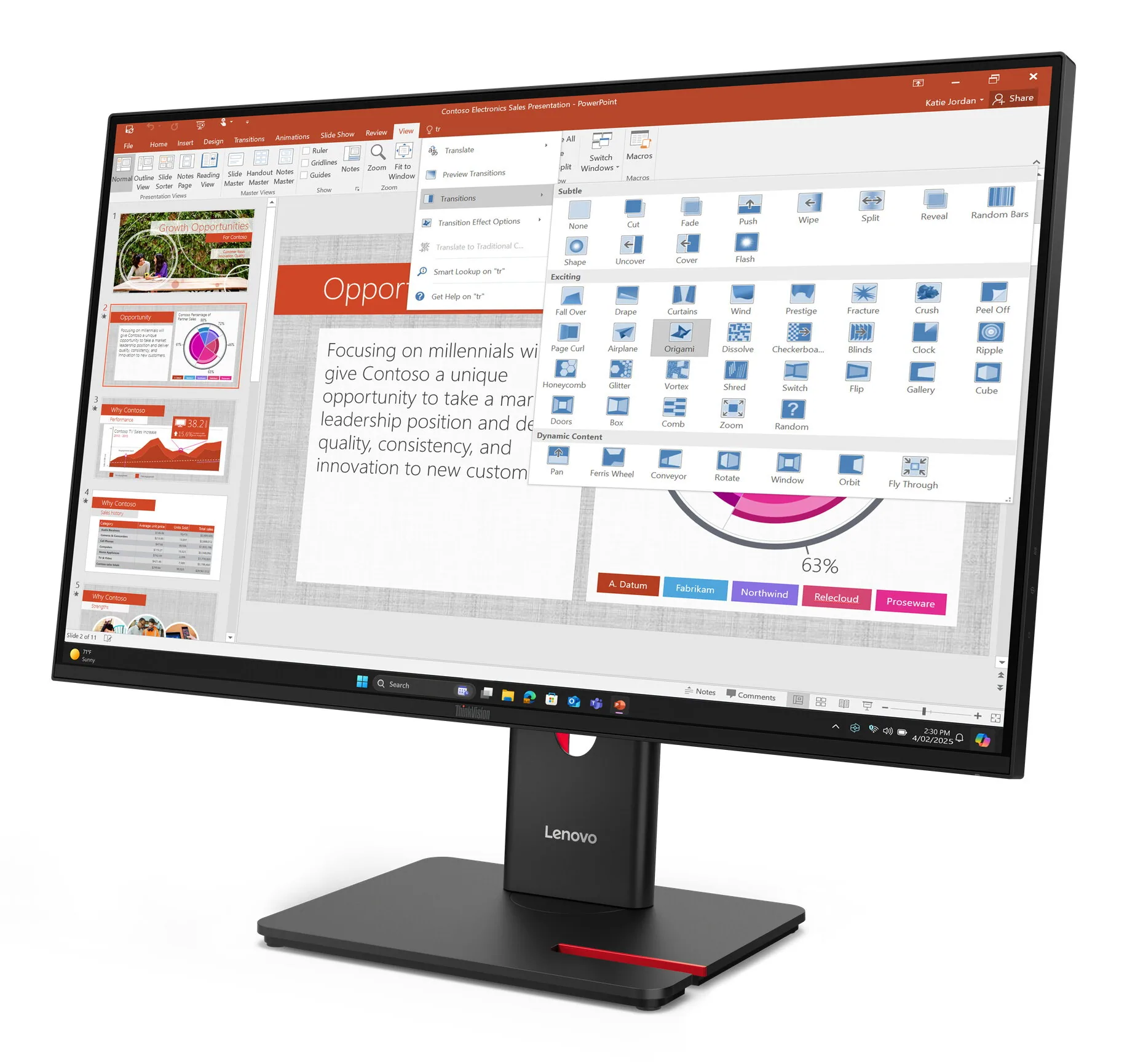 Lenovo ThinkVision T27-40 Monitor – Bild 3