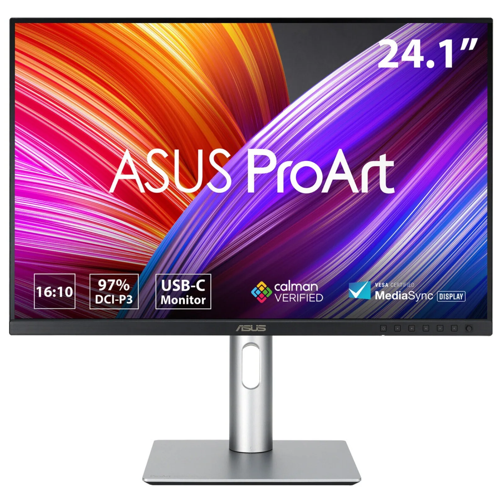 ASUS ProArt PA248CRV Computerbildschirm 61,2 cm (24.1") 1920 x 1200 Pixel WUXGA LCD Schwarz, Silber – Bild 1