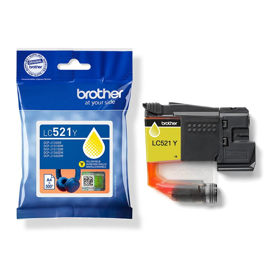 Brother LC521Y Druckerpatrone 1 Stück(e) Original Gelb – Bild 5