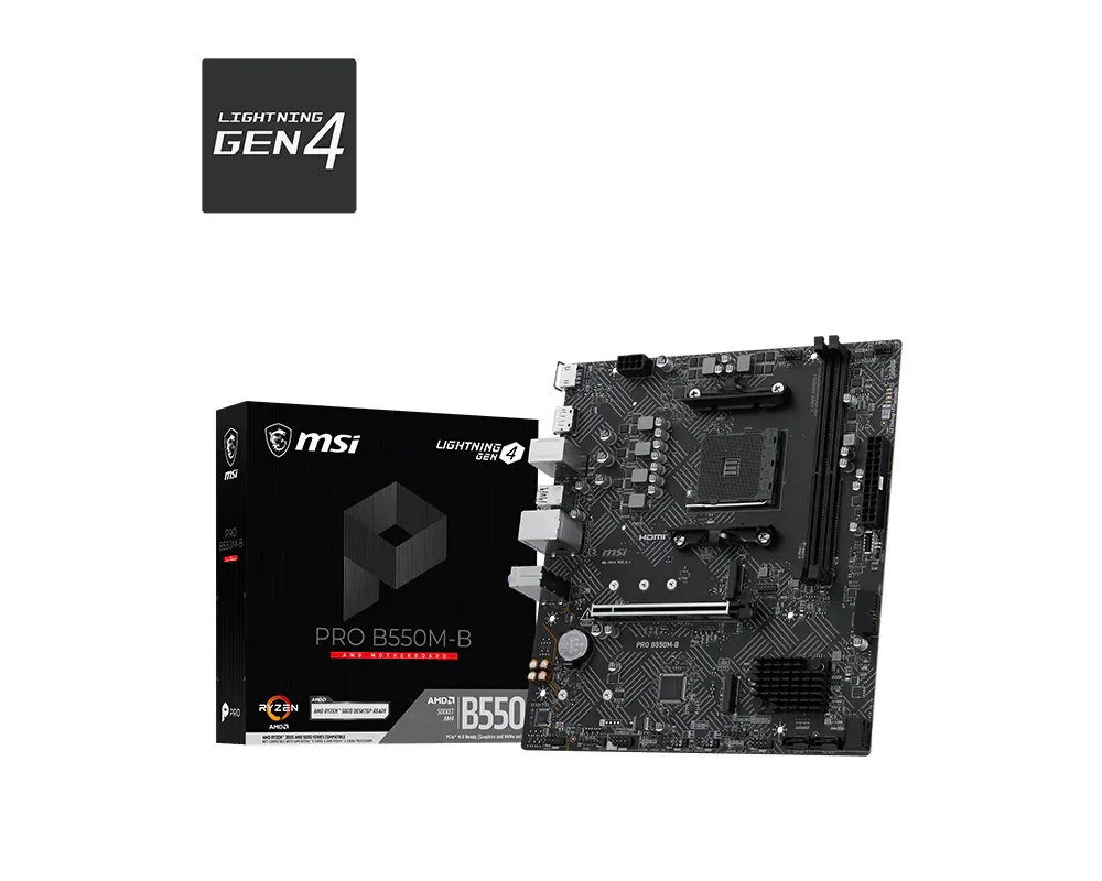 MSI PRO B550M-B Motherboard AMD B550 Sockel AM4 micro ATX – Bild 5