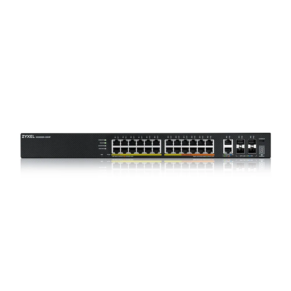 Zyxel XGS2220-30HP Managed L3 Gigabit Ethernet (10/100/1000) Power over Ethernet (PoE) Schwarz – Bild 2