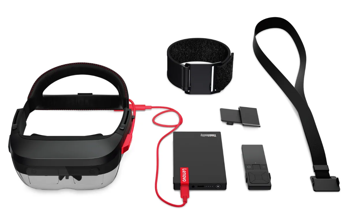 Lenovo ThinkReality A6 Dediziertes obenmontiertes Display 380 g Schwarz – Bild 2