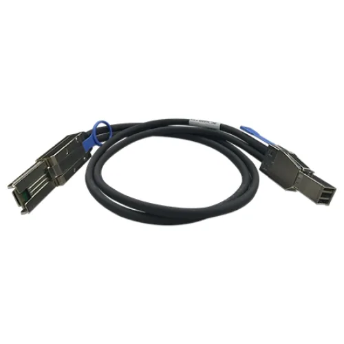 QNAP CAB-SAS30M-8644-8088 Serial Attached SCSI (SAS)-Kabel 1 m Schwarz, Metallisch – Bild 1