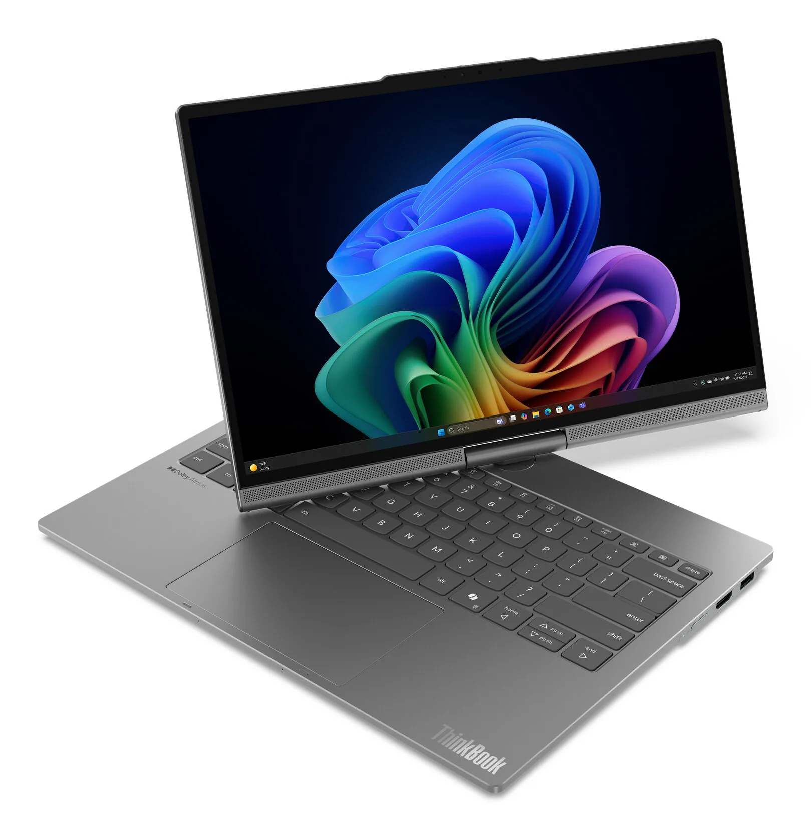 Lenovo ThinkBook Plus G7 Auto Twist Copilot+ PC 358H Hybrid (2-in-1) 35,6 cm (14") Touchscreen 2.8K 32 GB LPDDR5x-SDRAM 512 GB SSD Wi-Fi 7 (802.11be) Windows 11 Pro Grau Deutsch – Bild 3