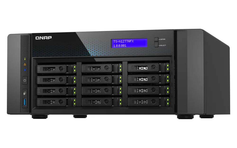 QNAP TS-H1277AFX-R7-32G NAS & Speicherserver Tower AMD Ryzen™ 7 32 GB DDR5 0 TB QuTS hero Schwarz – Bild 1