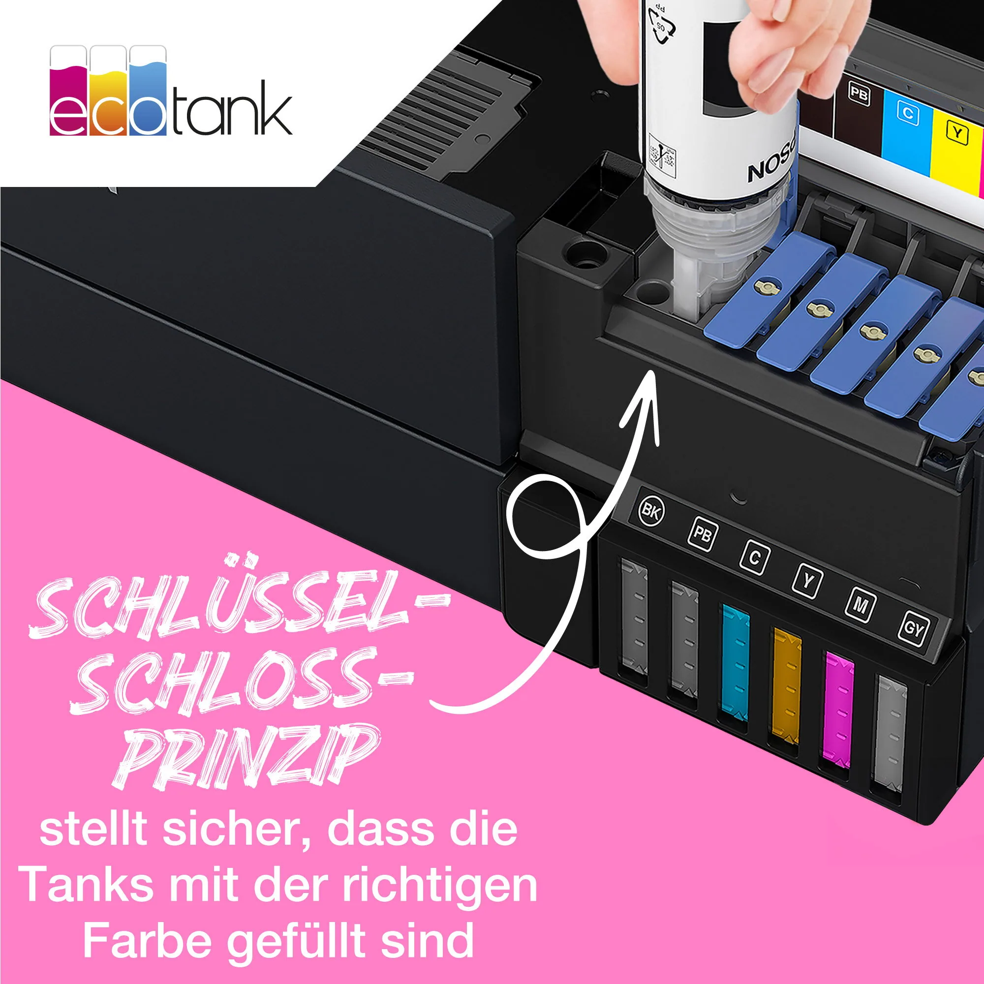 Epson 114 EcoTank Cyan ink bottle – Bild 1