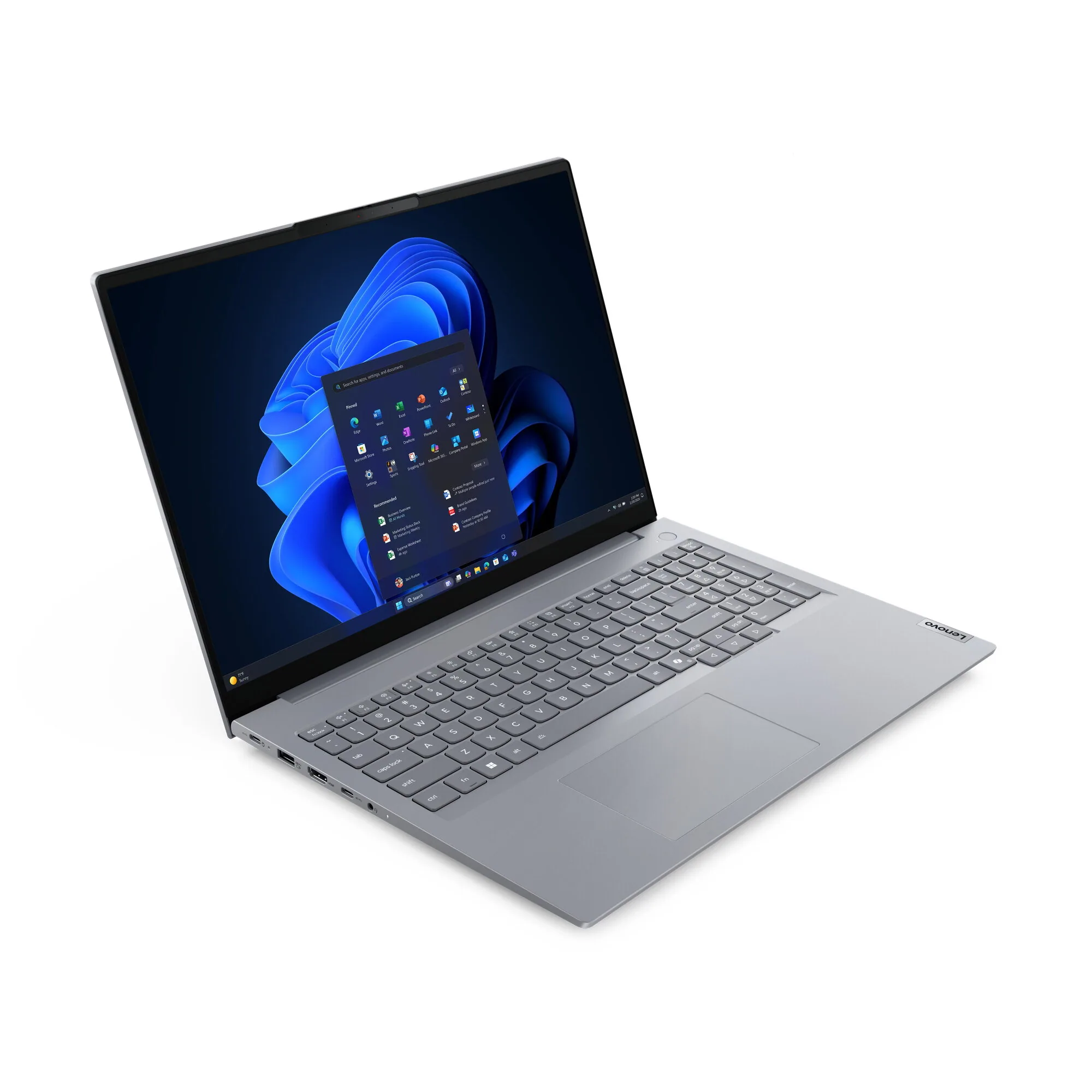 Lenovo ThinkBook 16 G9 AHP AMD Ryzen™ 7 250 Laptop 40,6 cm (16") WUXGA 32 GB DDR5-SDRAM 512 GB SSD Wi-Fi 7 (802.11be) Windows 11 Pro Grau Deutsch – Bild 2