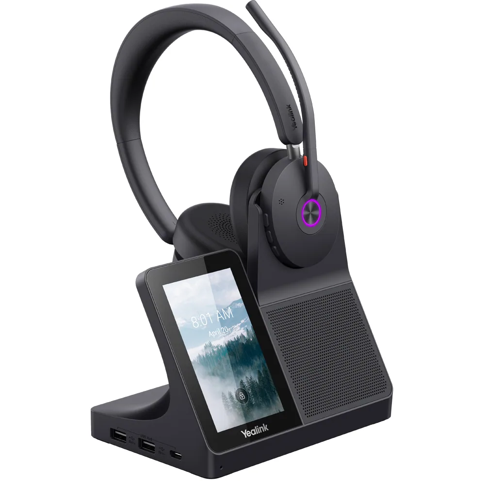 Yealink WH68 Workstation Headset Kopfhörer Verkabelt & Kabellos Kopfband Anrufe/Musik USB Typ-C Bluetooth Ladestation Schwarz – Bild 6