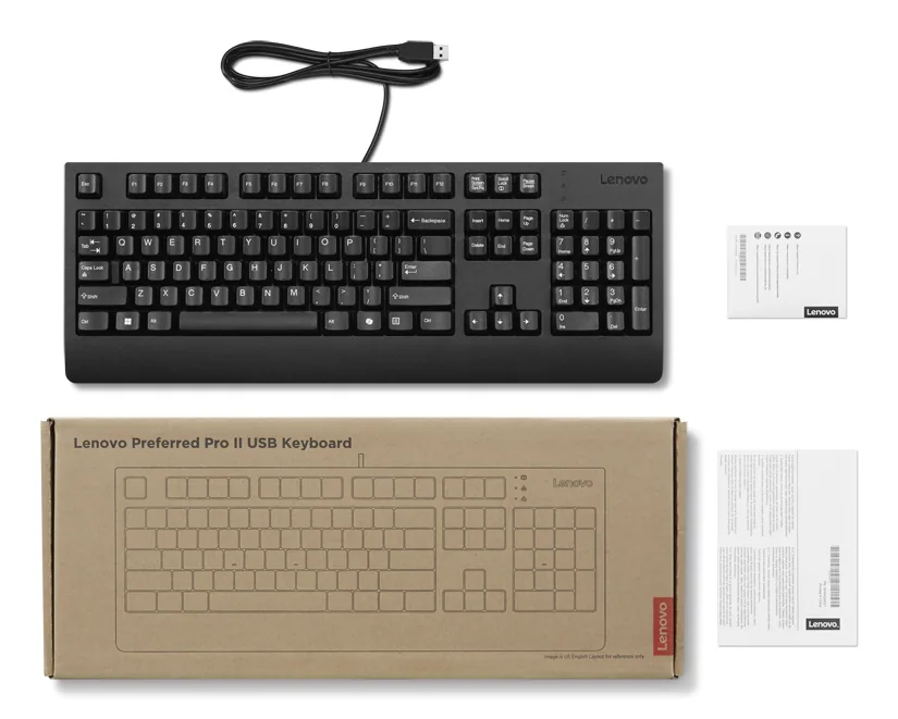 Lenovo Preferred Pro II Tastatur Heimbüro USB Slowakisch Schwarz – Bild 3