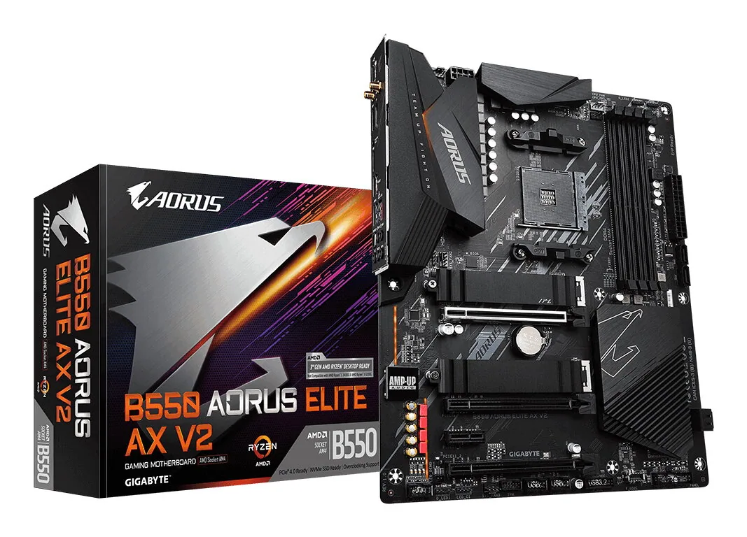 GIGABYTE B550 AORUS ELITE AX V2 Mainboard – Bild 1