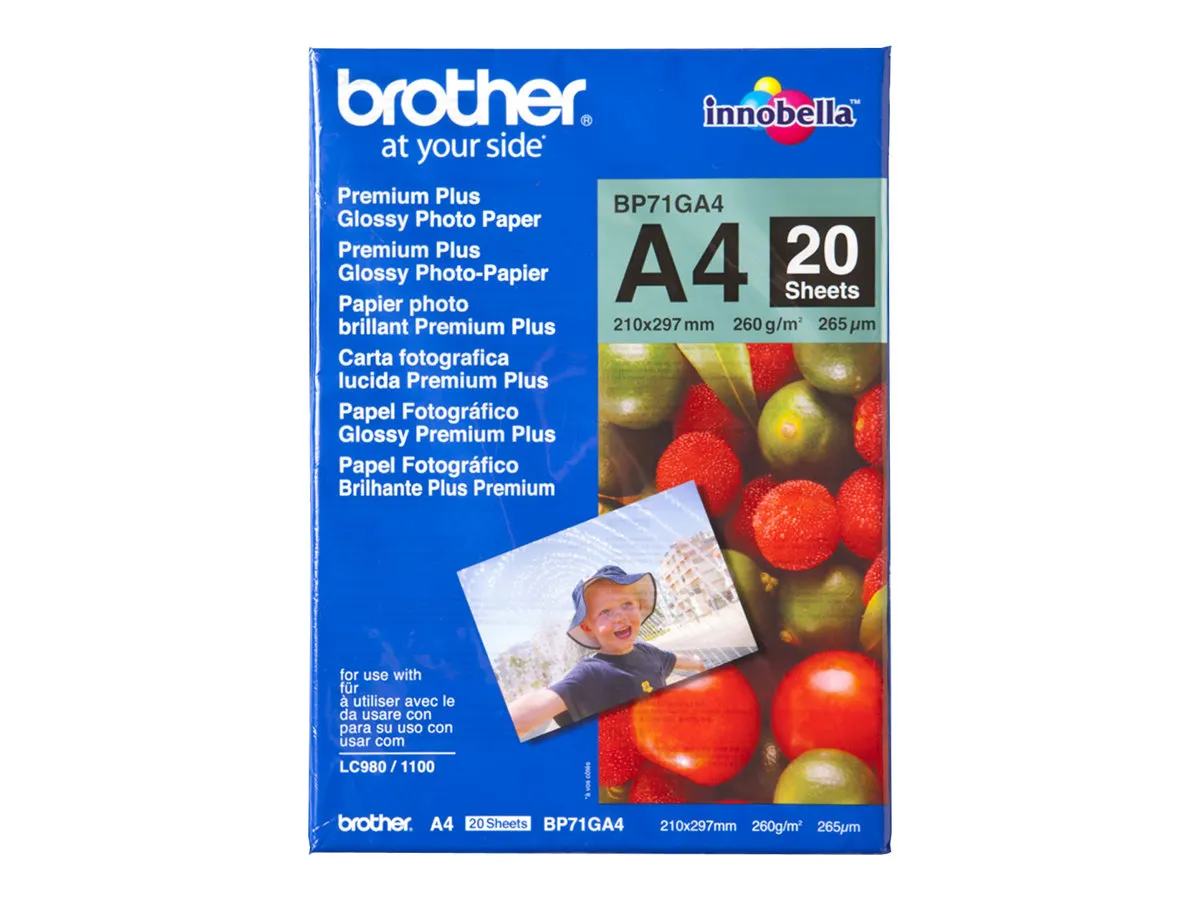 Brother Fotopapier A4 Paket mit 20 Blatt 260g