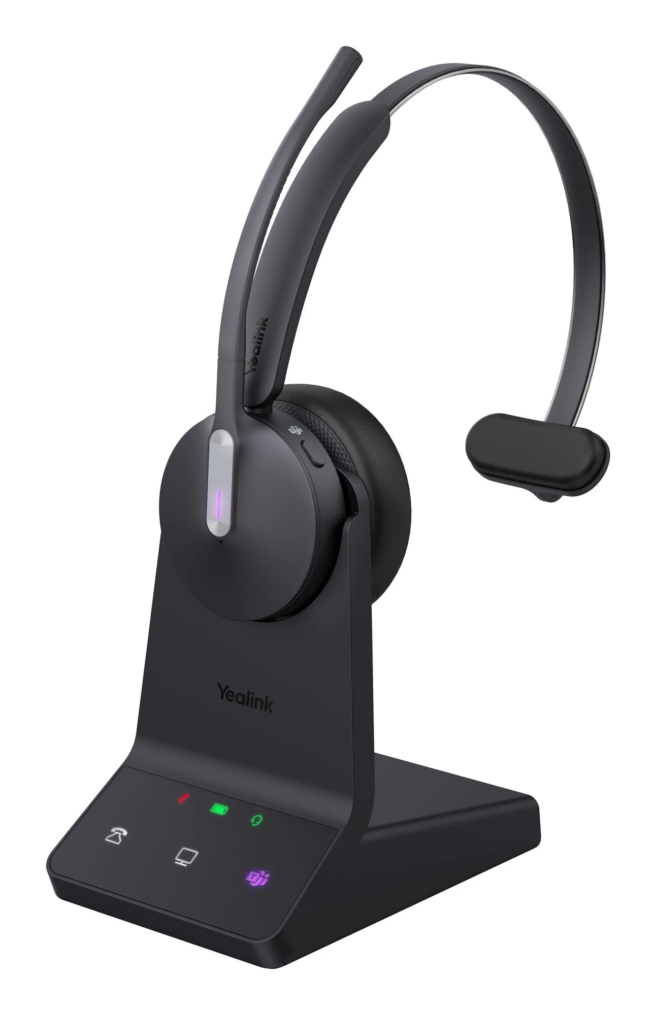 Yealink WH64 Workstation Mono Headset Kopfhörer Verkabelt & Kabellos Kopfband Büro/Callcenter USB Typ-C Bluetooth Ladestation Schwarz – Bild 2