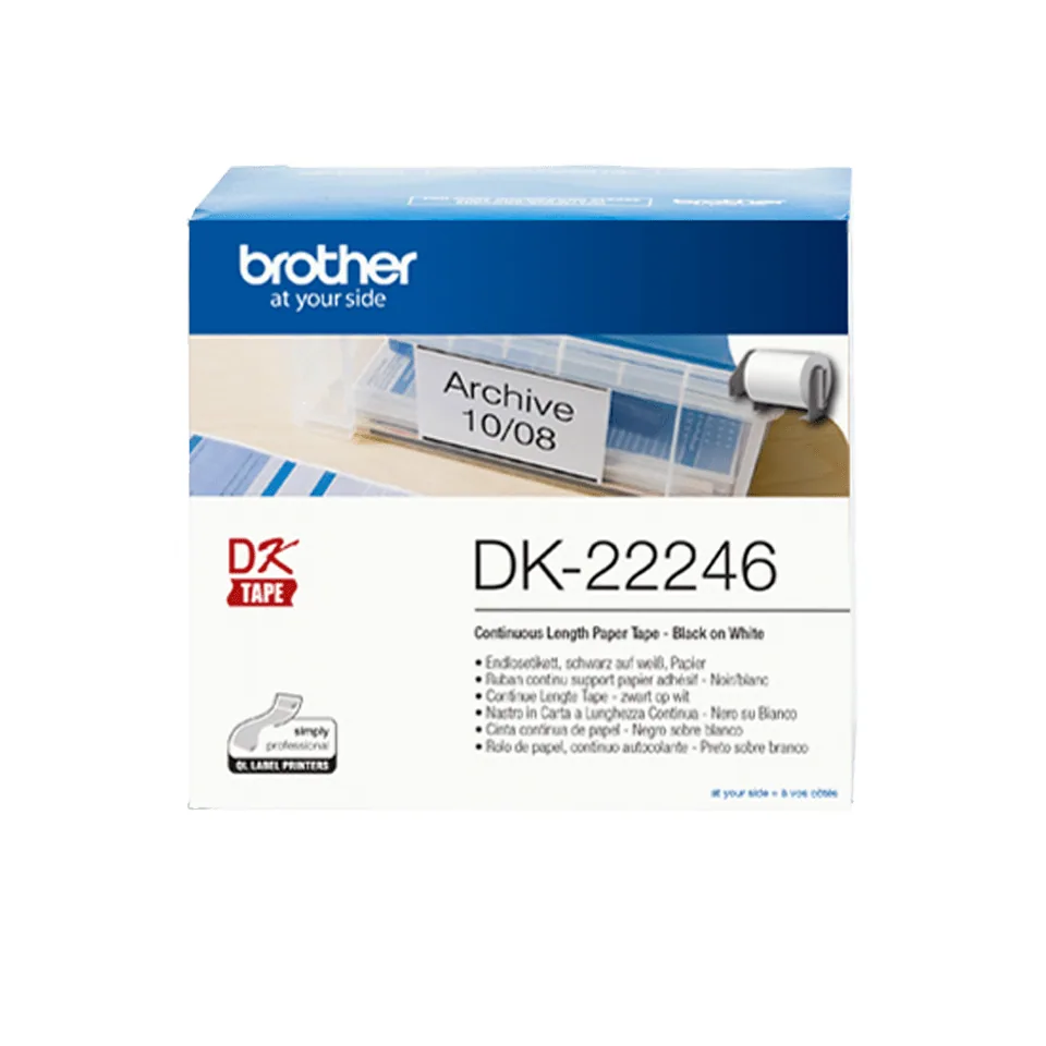 Brother DK-22246 Etiketten erstellendes Band Schwarz auf weiss – Bild 3