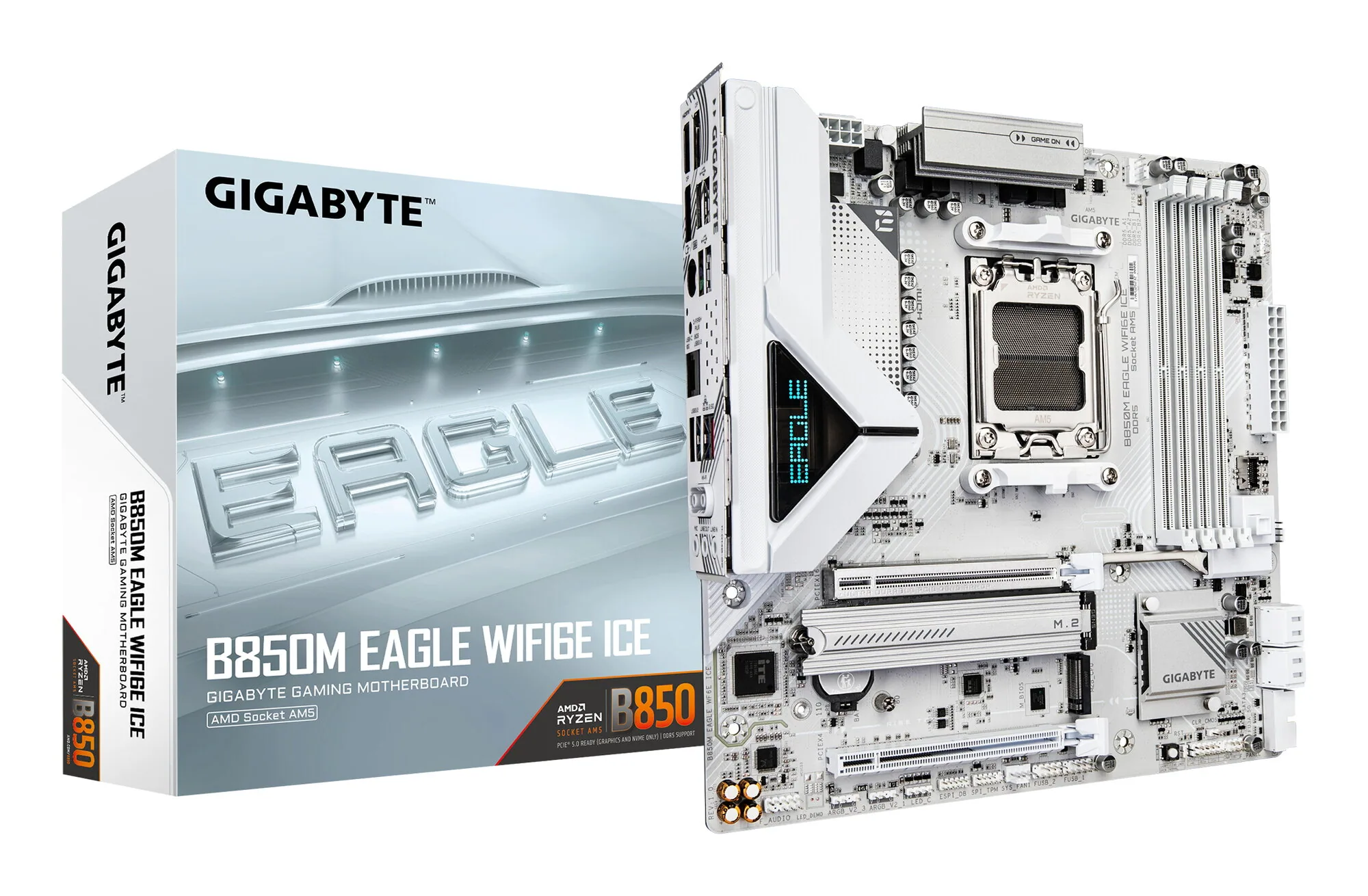 GIGABYTE B850M EAGLE WIFI6E ICE Mainboard – Bild 1