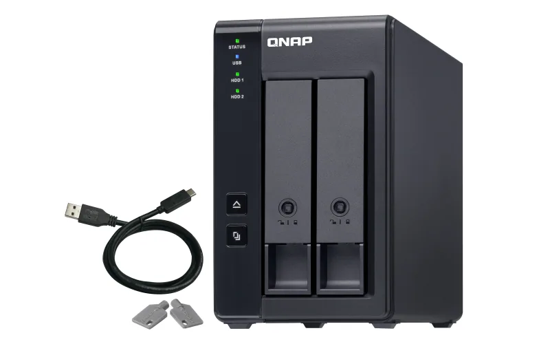 QNAP TR-002 Speicherlaufwerksgehäuse HDD / SSD-Gehäuse Schwarz 2.5/3.5" – Bild 1