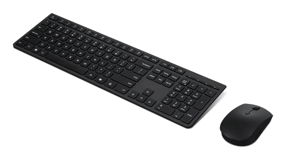 Lenovo 4X31R64328 Tastatur Maus enthalten Büro RF Wireless + Bluetooth Deutsch Schwarz – Bild 1