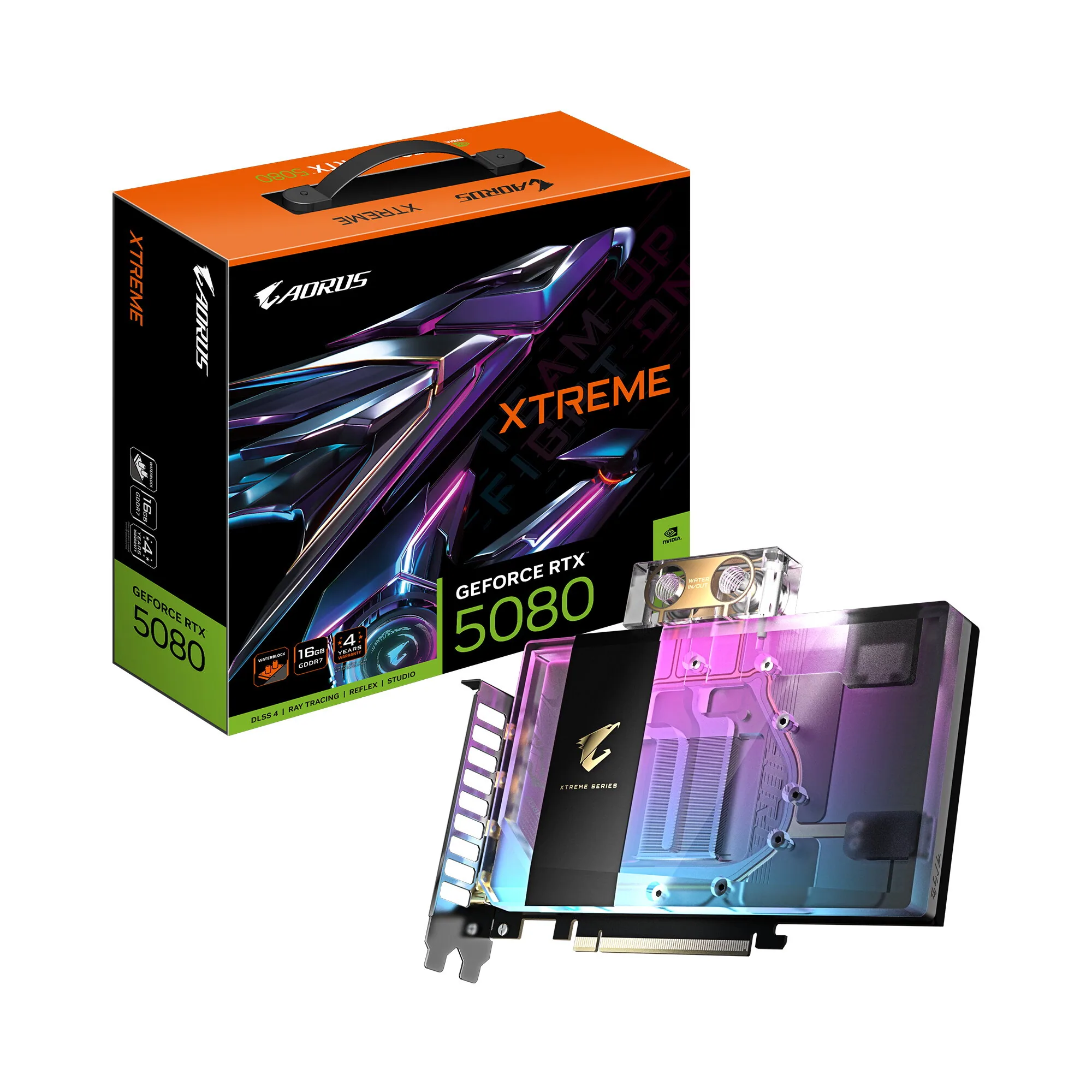 GIGABYTE AORUS GeForce RTX 5080 XTREME WATERFORCE WB 16G Grafikkarte – Bild 1