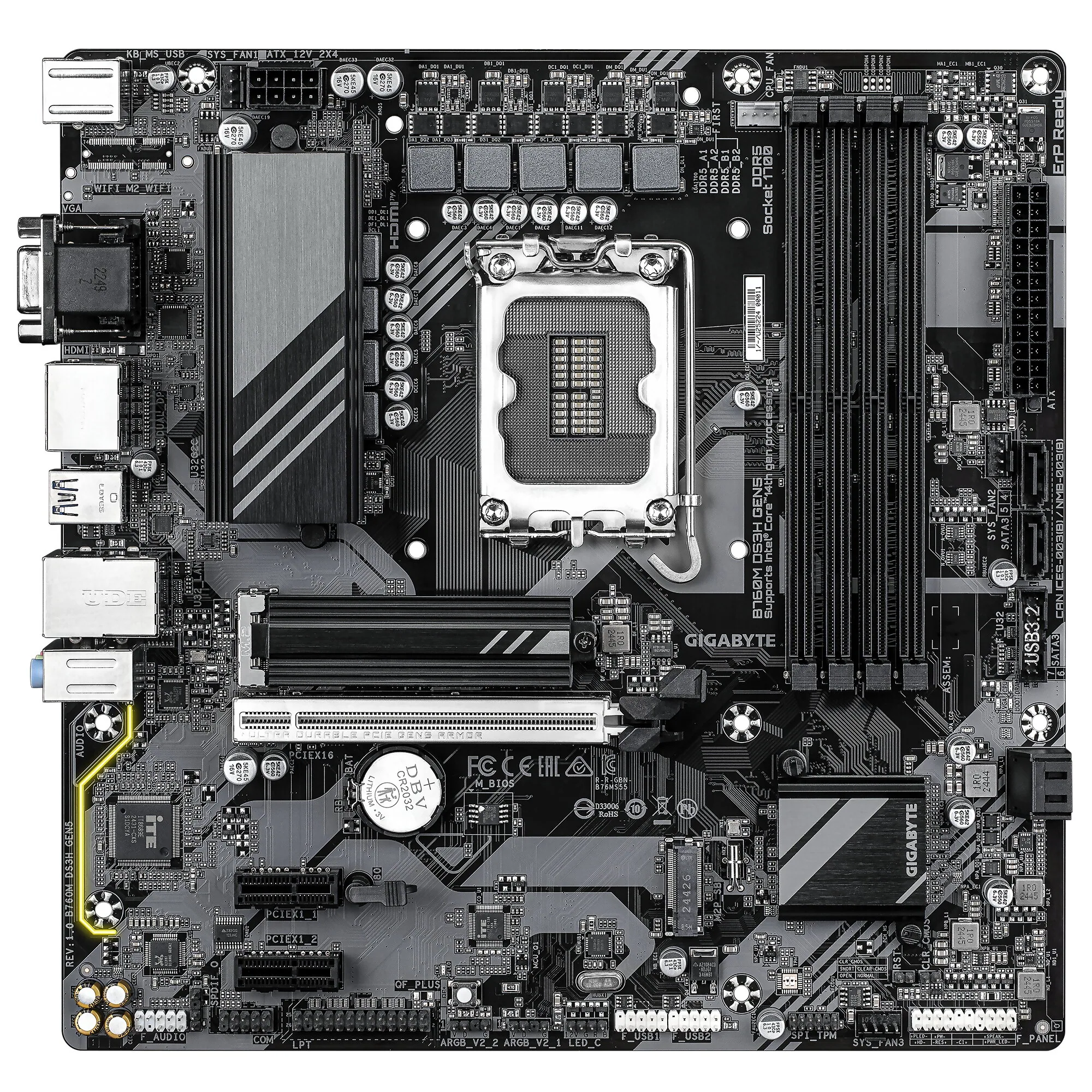 GIGABYTE B760M DS3H GEN5 Mainboard – Bild 2
