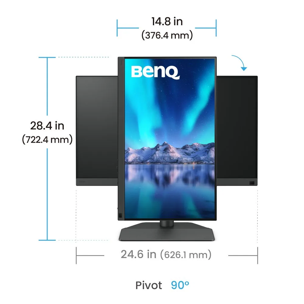 BenQ SW242Q Computerbildschirm 61,2 cm (24.1") 2560 x 1600 Pixel WQXGA LED Schwarz – Bild 4