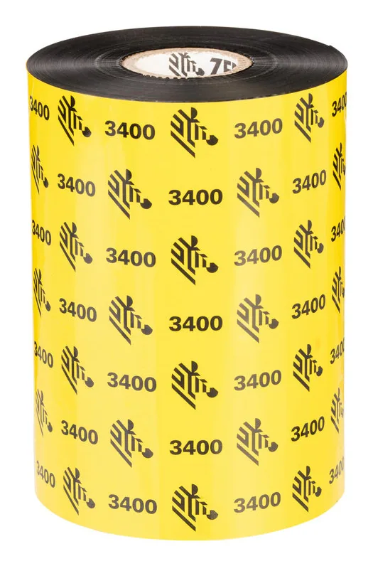 Zebra 3400 High Performance Wax-Resin Thermoband 450 m Schwarz – Bild 1