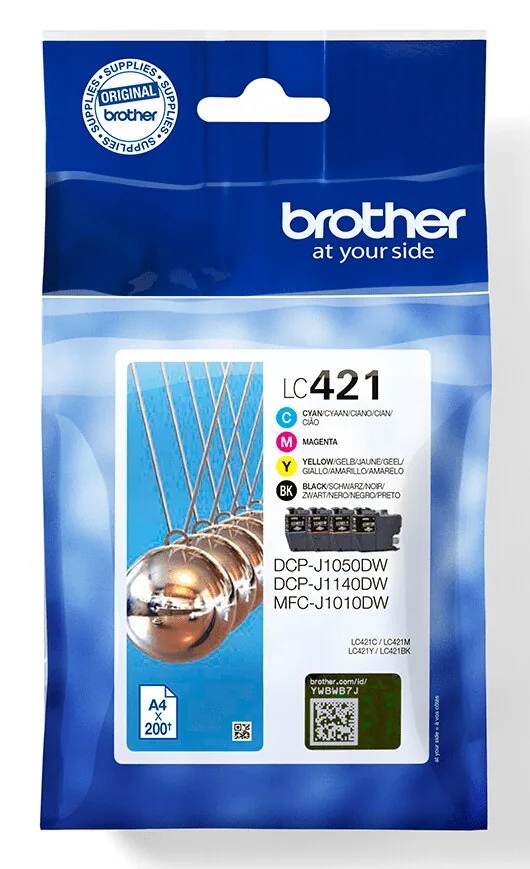 Brother LC-421VAL PagePack 4 Stück(e) Original Standardertrag Schwarz, Cyan, Magenta, Gelb – Bild 3