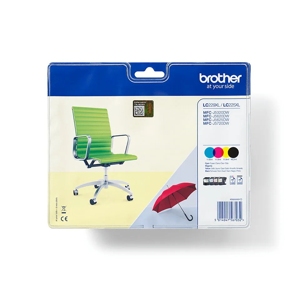 Brother LC-229XLVALBP Druckerpatrone 4 Stück(e) Original Schwarz, Cyan, Magenta, Gelb – Bild 3
