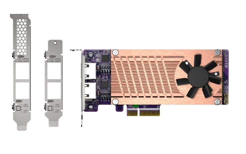 QNAP QM2-2P2G2T Netzwerkkarte Eingebaut Ethernet 2500 Mbit/s – Bild 1