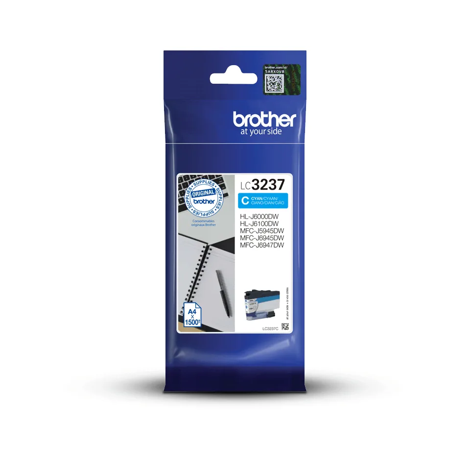 Brother LC3237C Druckerpatrone 1 Stück(e) Original Standardertrag Cyan – Bild 1