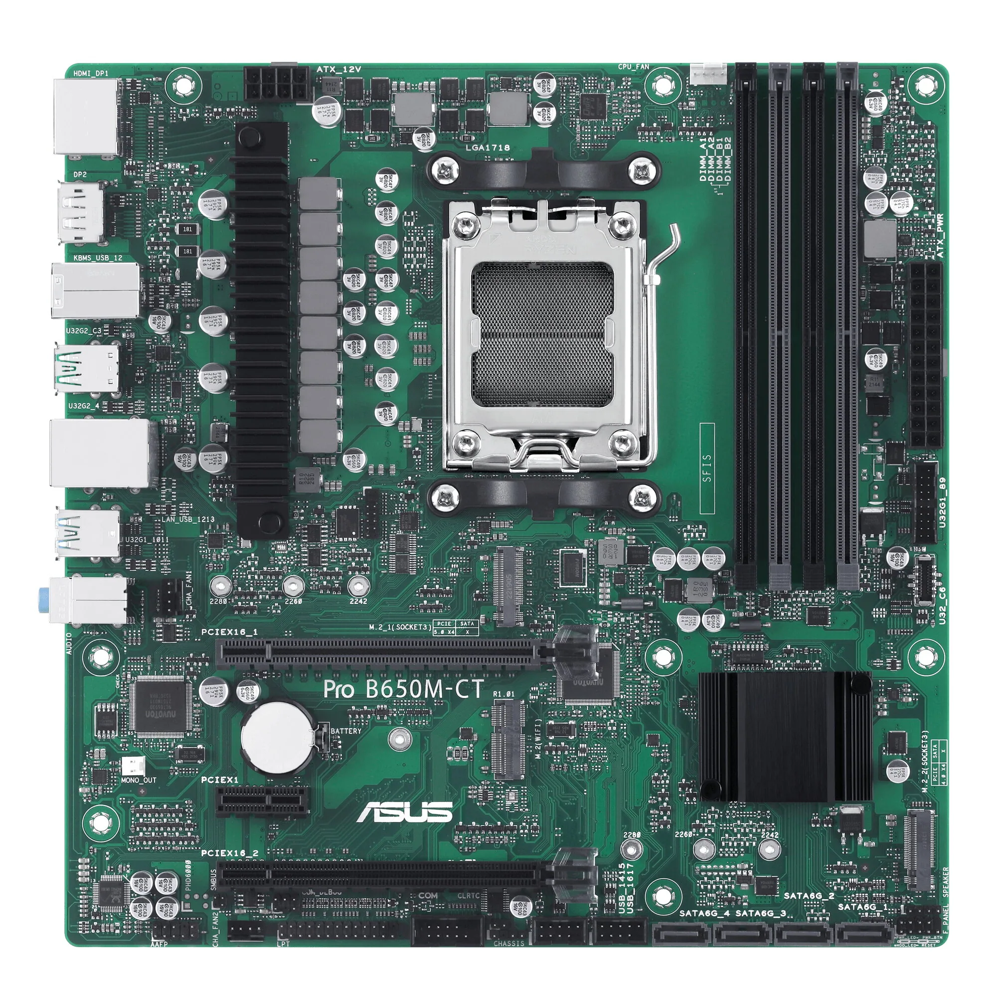 ASUS PRO B650M-CT-CSM AMD B650 Sockel AM5 micro ATX – Bild 1
