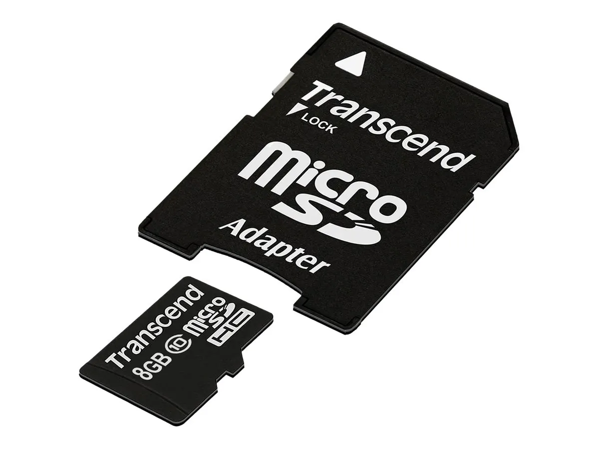 SD microSD Card   8GB Transcend SDHC Class10 w/adapter