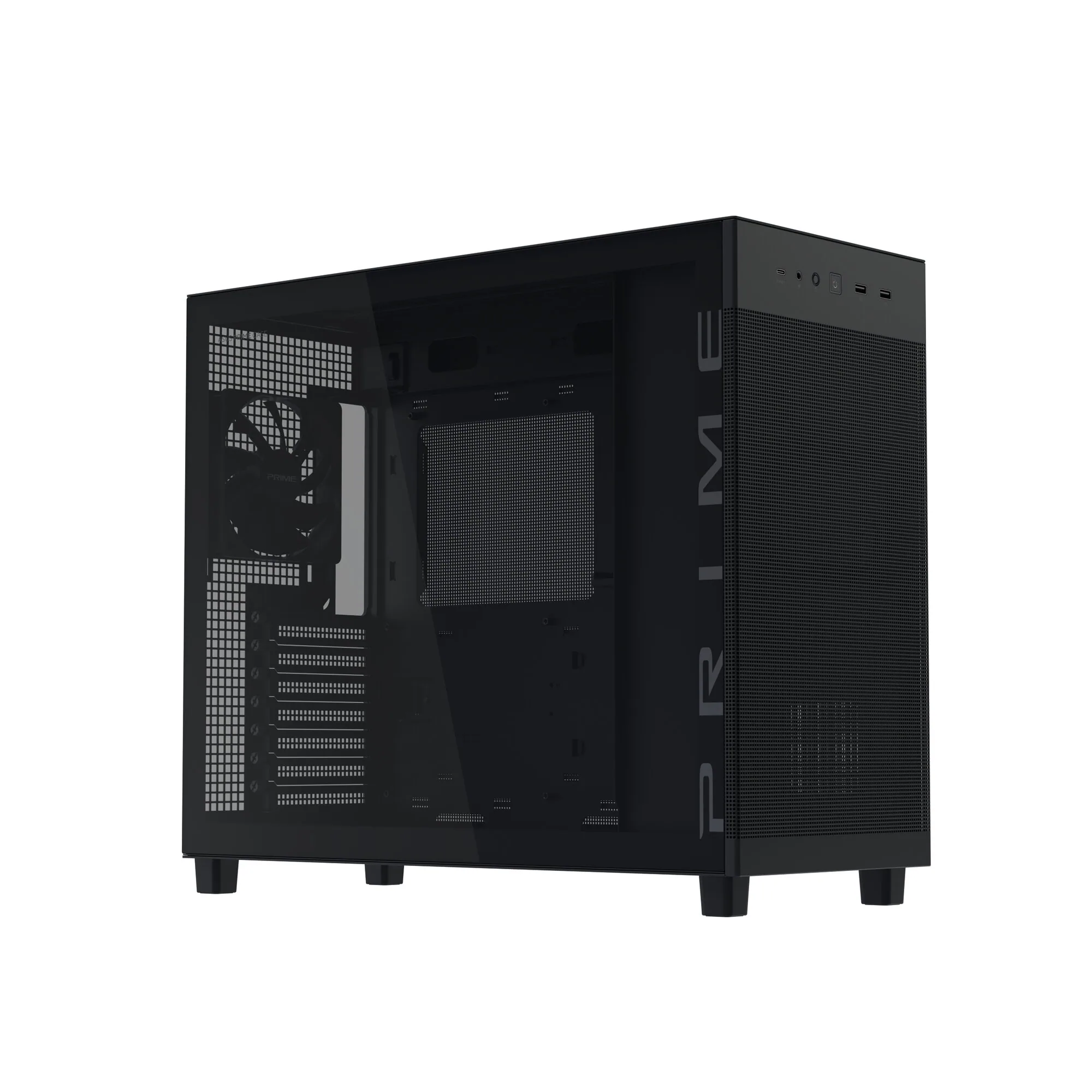 ASUS PRIME AP303 TG Black Midi Tower Schwarz – Bild 3