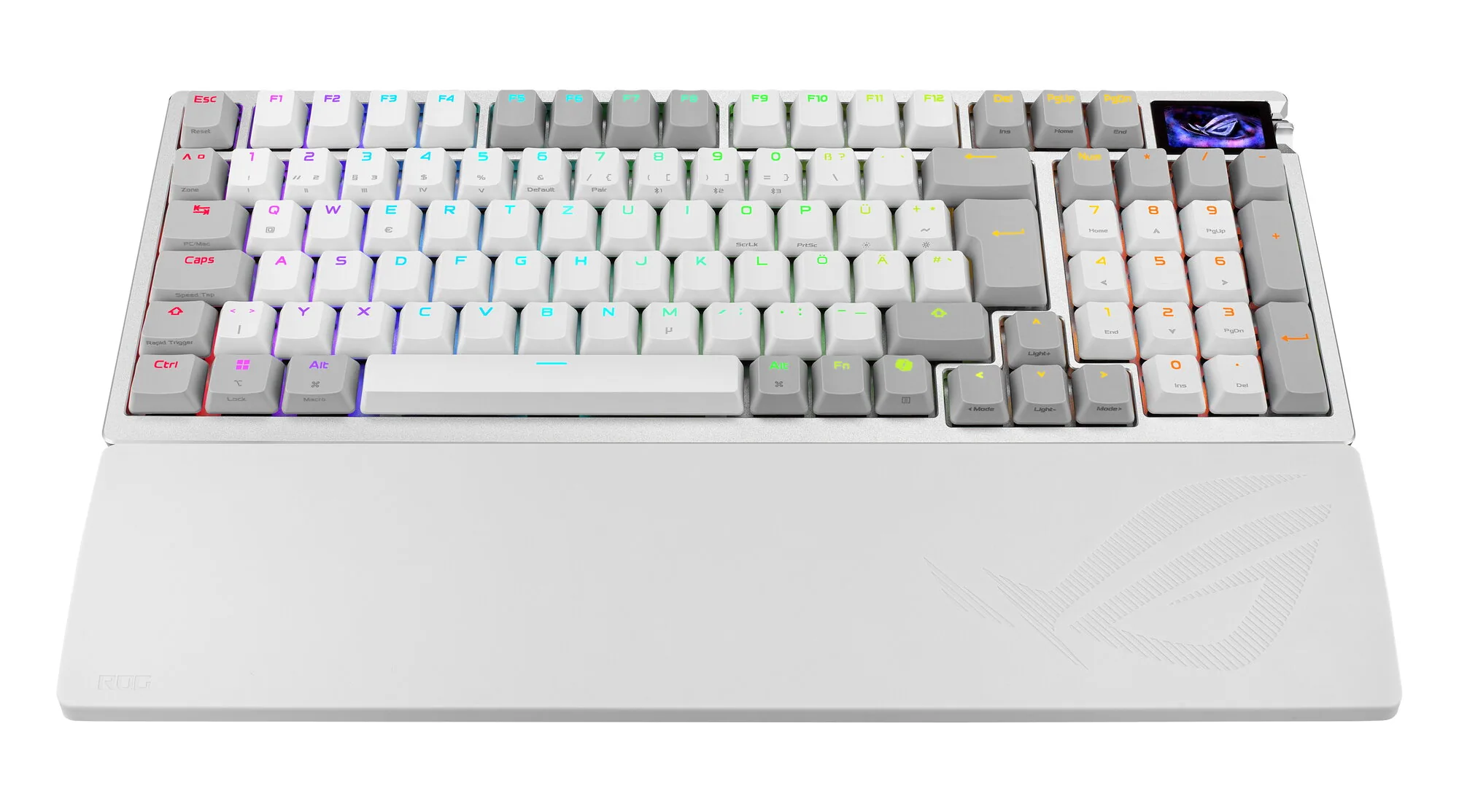 ASUS ROG Azoth 96 HE Tastatur Gaming USB + RF Wireless + Bluetooth QWERTZ Deutsch Weiß – Bild 2