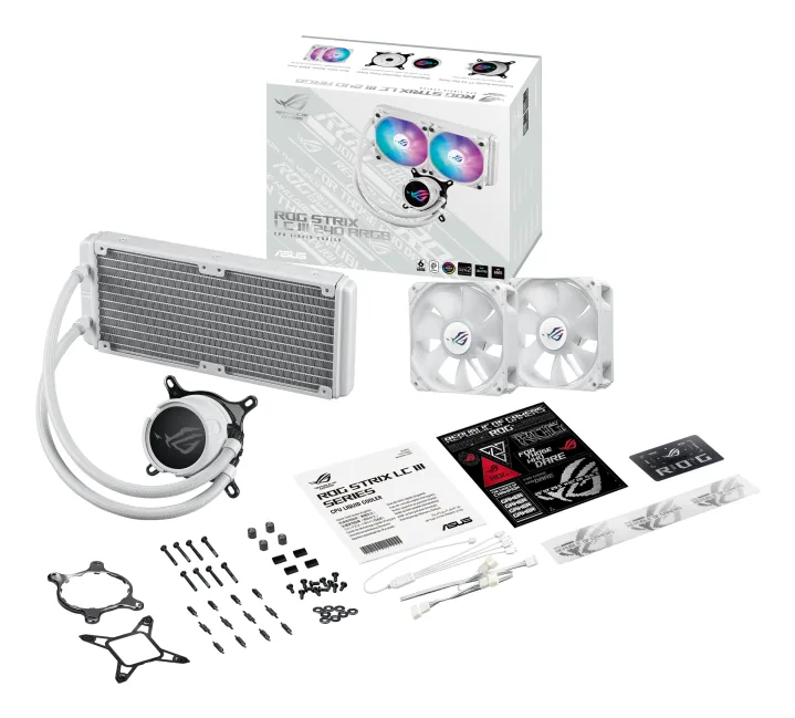 ASUS ROG Strix LC III 240 ARGB White Edition Prozessor All-in-One-Flüssigkeitskühler 12 cm Weiß – Bild 6
