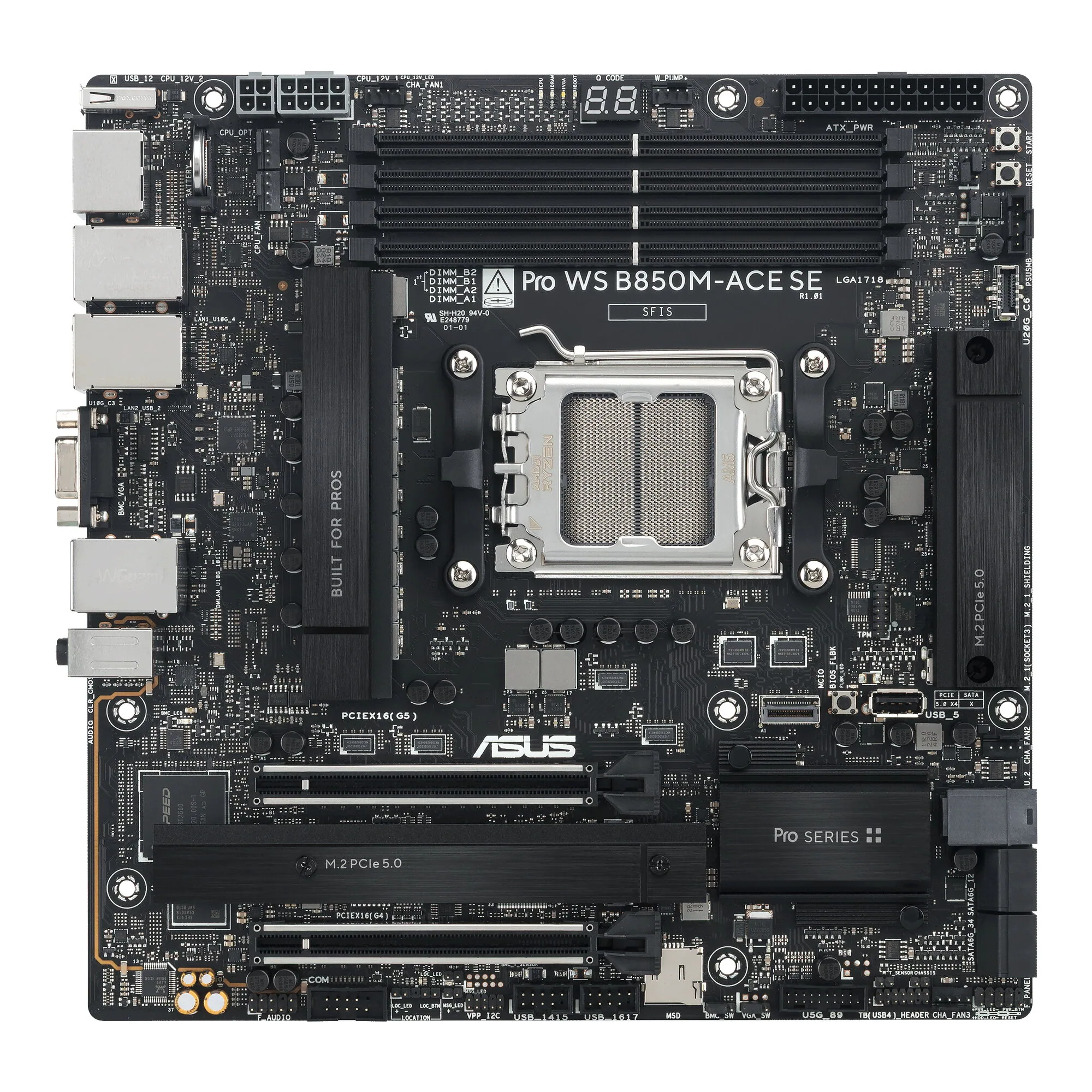 ASUS PRO WS B850M-ACE SE AMD B850 Sockel AM5 micro ATX – Bild 1