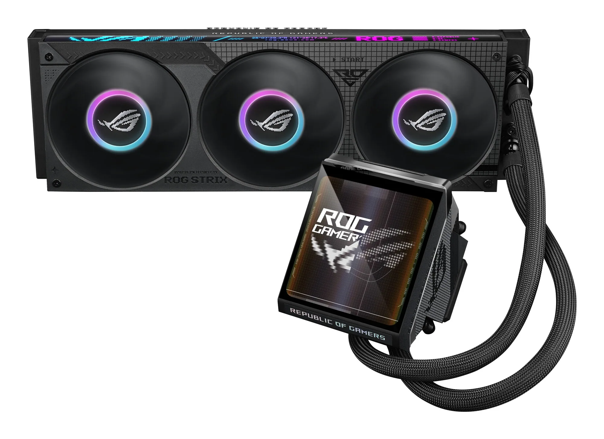 ASUS ROG Strix LC IV 360 ARGB LCD Prozessor All-in-One-Flüssigkeitskühler 12 cm Schwarz – Bild 4