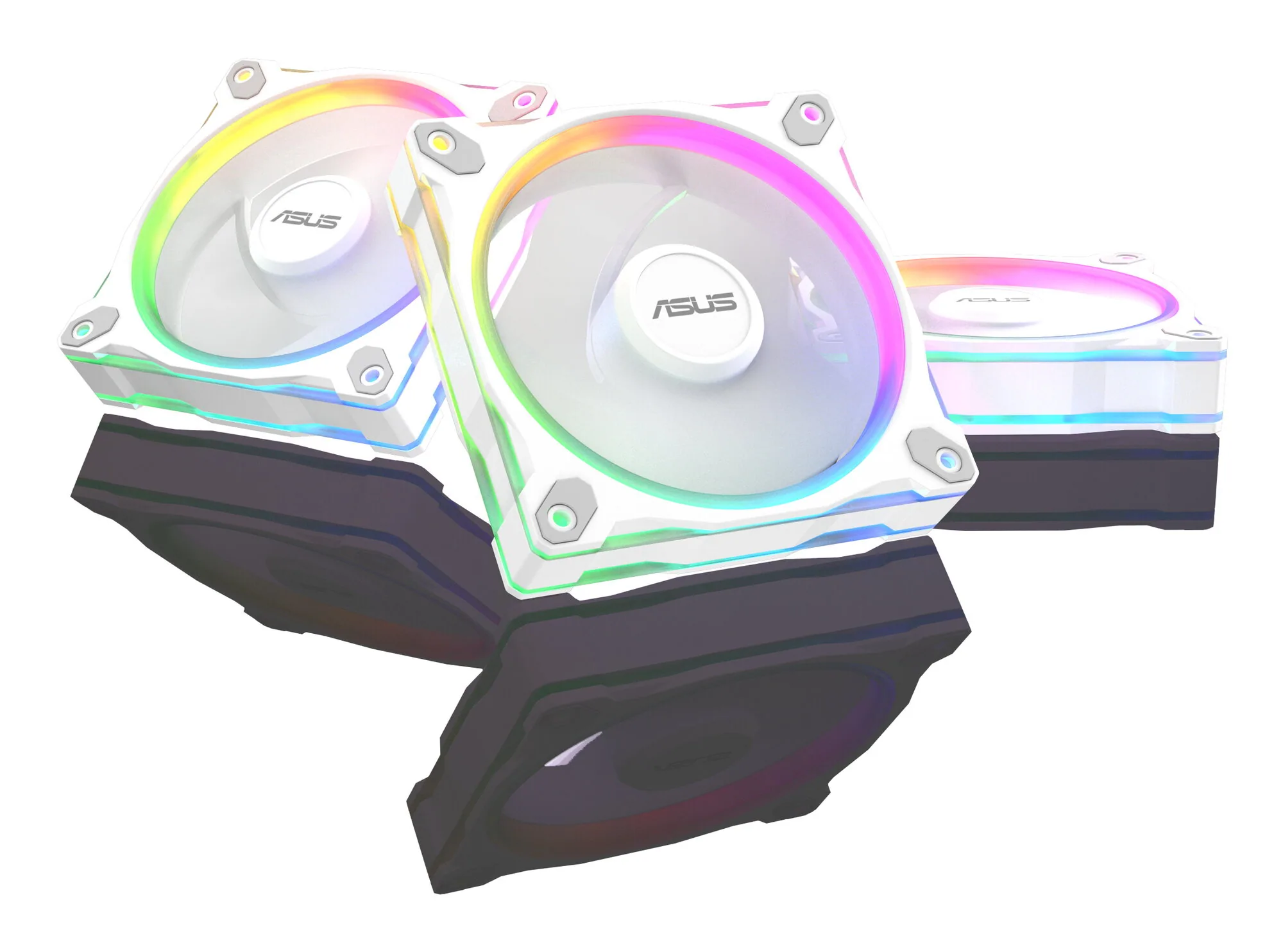 ASUS Prime MR120 Fan ARGB Reverse White 3in1 Computergehäuse Ventilator 12 cm Weiß 3 Stück(e) – Bild 2