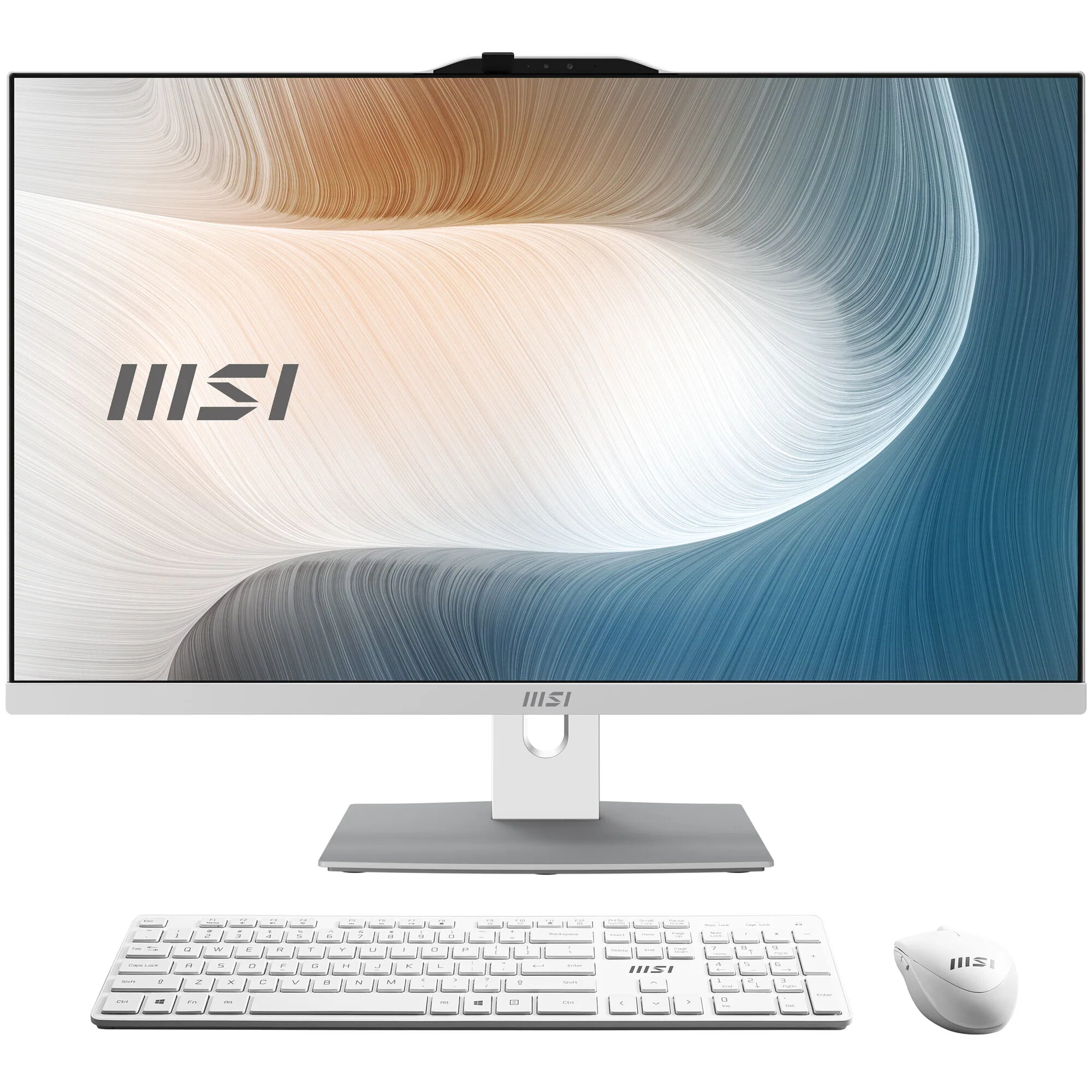 MSI Modern AM242P 1M-1872AT All-in-One PC/Workstation Intel Core 5 120U 60,5 cm (23.8") 1920 x 1080 Pixel All-in-One-PC 16 GB DDR5-SDRAM 512 GB SSD Windows 11 Home Wi-Fi 6E (802.11ax) Weiß – Bild 1