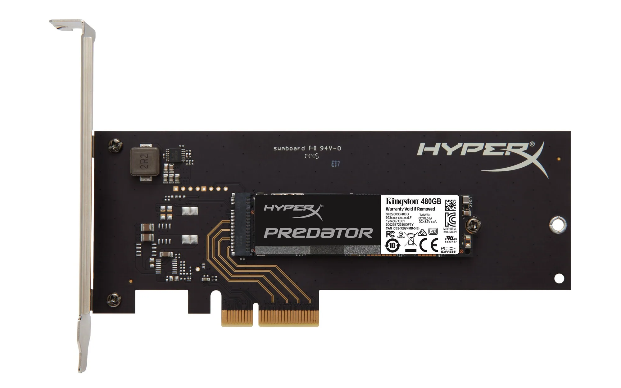HyperX Predator SHPM2280P2H/480G Internes Solid State Drive 480 GB M.2 PCI Express 2.0 MLC – Bild 1