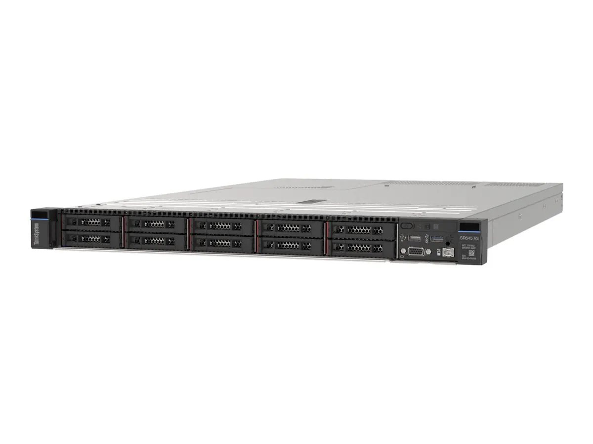 Lenovo ThinkSystem SR645 V3 Server 0 GB Rack (1U) AMD EPYC 9124 3 GHz 32 GB DDR5-SDRAM 1100 W (7D9CA02FEA)