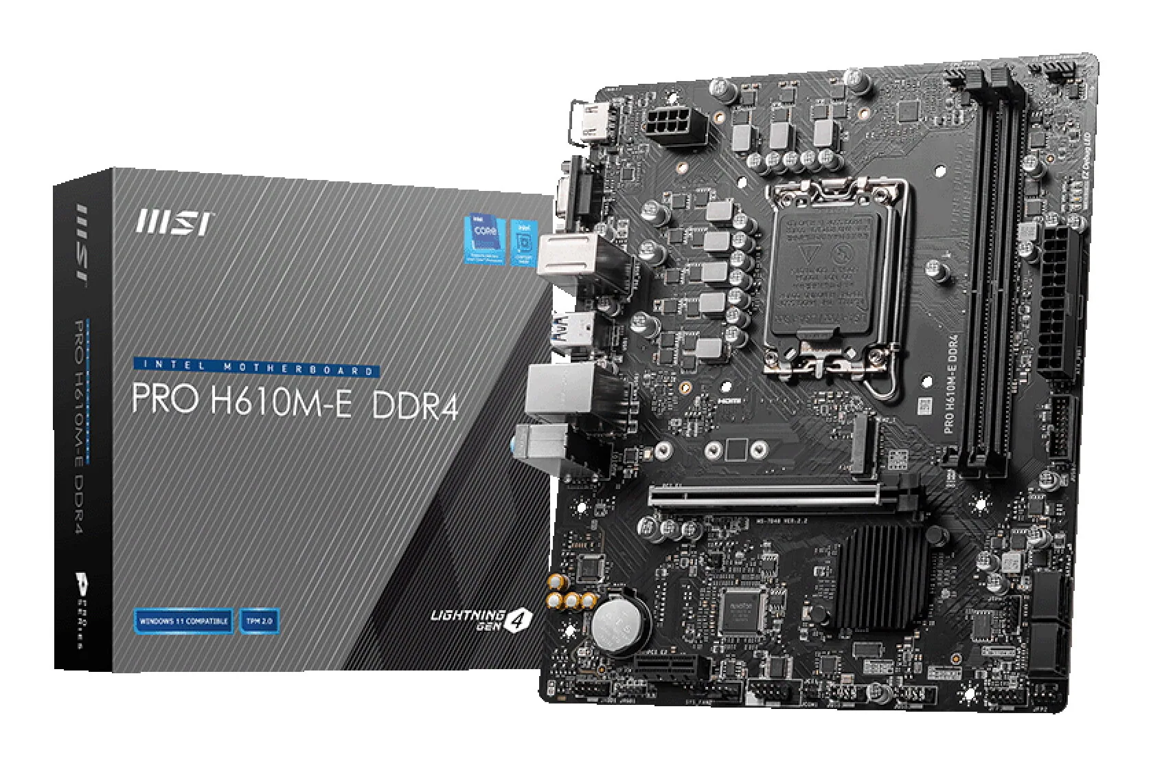 MSI PRO H610M-E DDR4 Motherboard Intel H610 LGA 1700 micro ATX – Bild 1