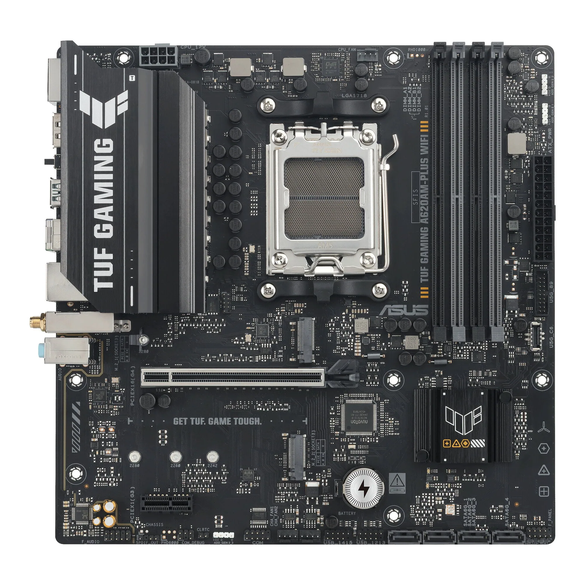 ASUS TUF GAMING A620AM-PLUS WIFI AMD A620A Sockel AM5 micro ATX – Bild 1