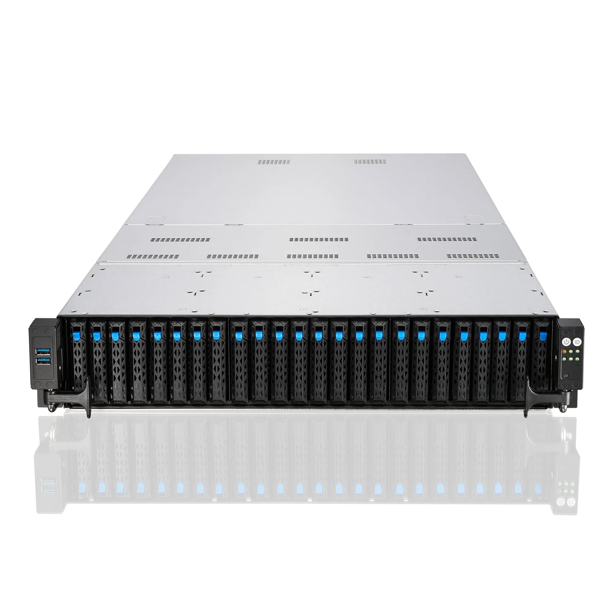 ASUS RS720-E11-RS24U Intel C741 Rack (2U) Schwarz, Silber – Bild 1