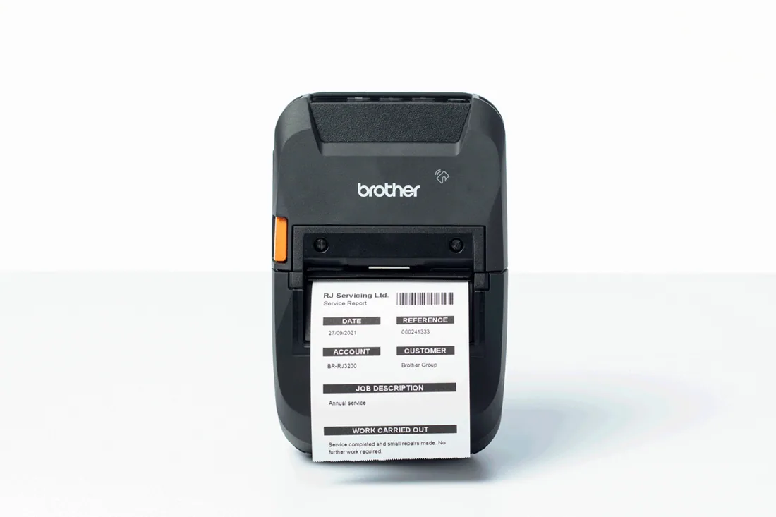Brother RJ3250WBL Etikettendrucker Thermodirekt 203 x 203 DPI 127 mm/sek Kabellos Ethernet/LAN WLAN Bluetooth – Bild 2