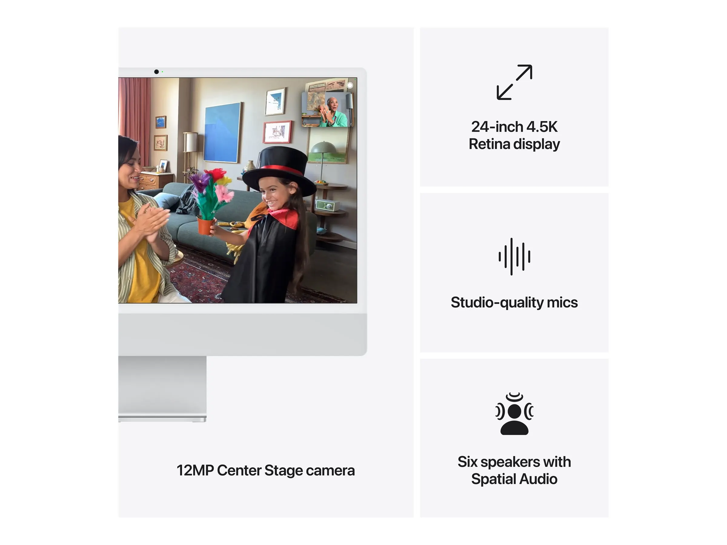 Apple iMac 4.5K (24") M4 10/10-Core/24GB/512GBSSD/Silber MacOS