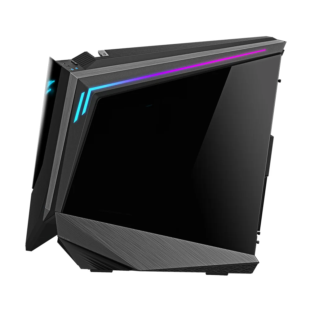 GIGABYTE AORUS C700 GLASS PC-Gehäuse – Full-Tower, unterstützt bis zu E-ATX & 420-mm-Radiatoren, vorinstallierte 5x 120-mm-Lüfter, USB 3.1 Typ-C, RGB Fusion – Bild 4