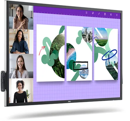 DELL P5524QT Interaktiver Flachbildschirm 139,7 cm (55") LCD 350 cd/m² 4K Ultra HD Schwarz Touchscreen – Bild 2